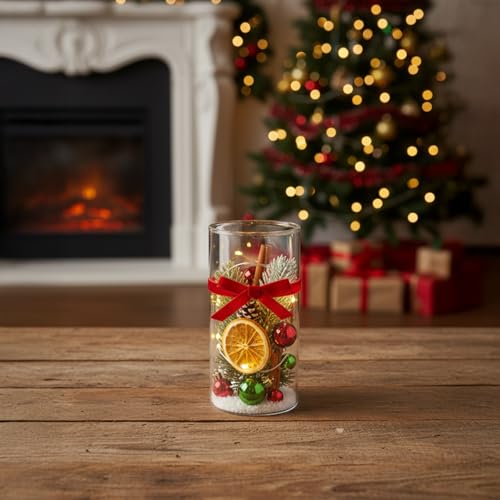 LABZIO Home Flower Vase – Borosilicate 3.3 Hand-Blown Glass (6 Inches Tall) – Elegant Diwali Home Decor, Festive Floral Display, Pooja Room & Living Room Decorative Vase for Diwali Celebration - Image 2