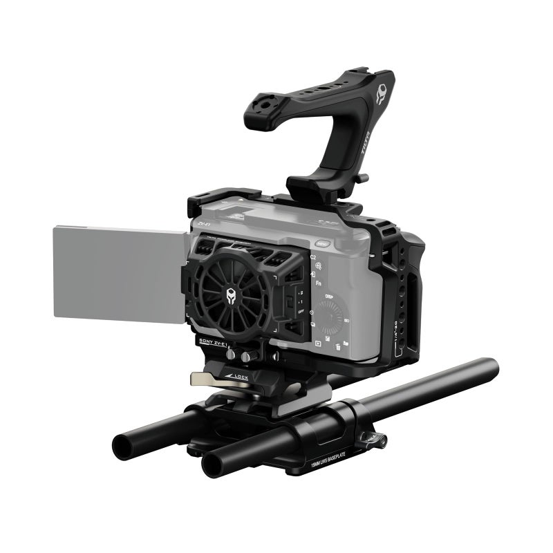 Tilta Tilta ZV-E1 Cage,Full Camera Cage Compatible with Sony ZV-E1 Pro Kit with Top Handle,Cooling System,LWS Baseplate and NATO Rail - Black TA-T35-C-B  - Image 1