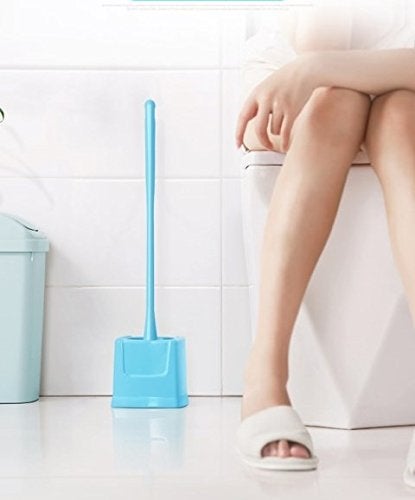 TOTO DELAS™ Square Base Holder Toilet Brush (1 Piece)(Material: P Plastic, Colour Send as per Availability) - Image 3