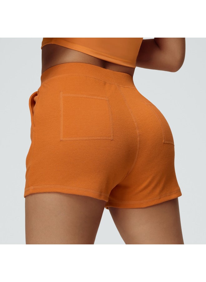 Rongxin House Outdoor Fitness Straight Casual Pants Autumn And Winter New High Waist Slimming American Style Sweatpants All-match Casual Shorts