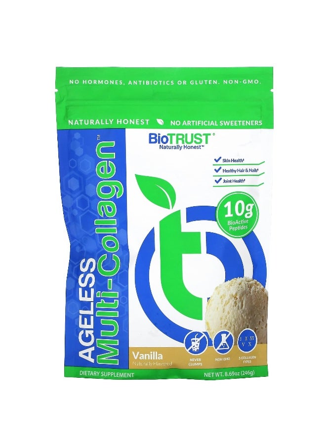 BioTrust BioTRUST, Ageless Multi-Collagen®, Vanilla, 8.69 oz (246 g)  - Image 1