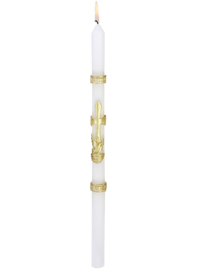 Ohmique Baptism Candle for Boys Girls - Baptismal Candles Catholic for Baptism - Velas para Bautizo de Niño - Velas de Bautizo - Image 1