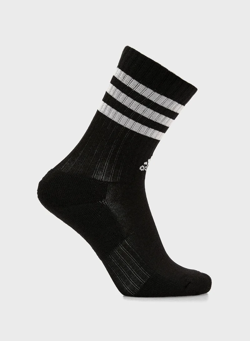 Adidas 3S C Spw Crw 3P Black Training Socks For Unisex 5.5K - 7K