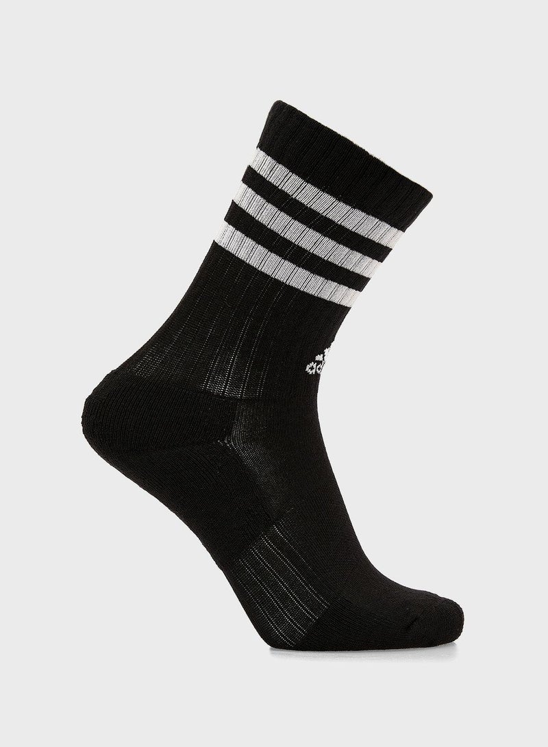 Adidas 3 Stripes Cushioned Sportswear Crew Socks 3 Pair Pack - Image 2