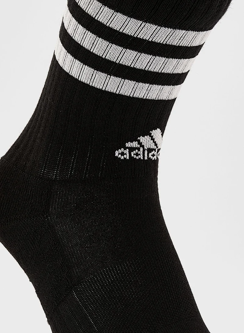 Adidas 3S C Spw Crw 3P Black Training Socks For Unisex 5.5K - 7K