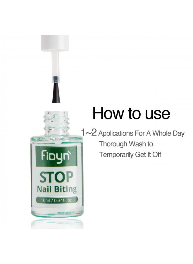 Fidyn No Bite Nail Polish, Nail Biting Treatment with Bitter Polish to Help Adults to Quit Nail Biting For Life and Also Help Stop Thumb Sucking For Kids - 10 ml/0.34 fl. oz