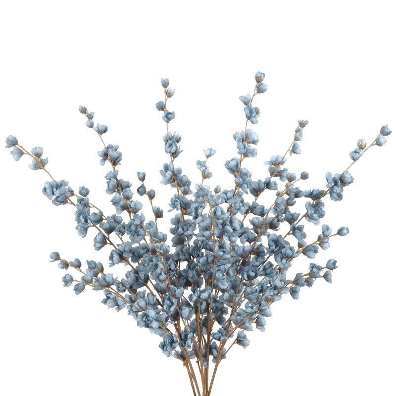IPOPU Dusty Blue Delphinium Artificial Flowers Bulk 5PCS Faux Snapdragon Stems 45.6in Tall Fake Flowers for Floor Vase Table Centerpieces Wedding Home Decor (Dusty Blue) - Image 1