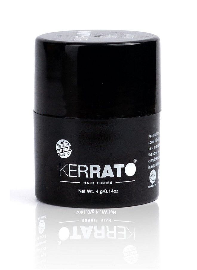 KERRATO HAIR FIBRES - للشعر الخفيف (أسود داكن) طبيعي 4G يخفي تساقط الشعر في 10 ثوانٍ، مكثف طبيعي للشعر وألياف للشعر الخفيف للرجال والنساء - Image 1