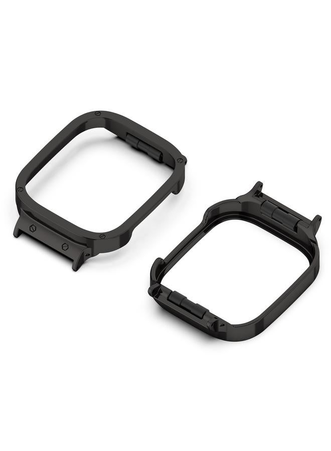 erorex For Xiaomi Redmi Watch 3 / Mi Watch Lite 3 Metal Frame Watch Protective Case(Black) - Image 2