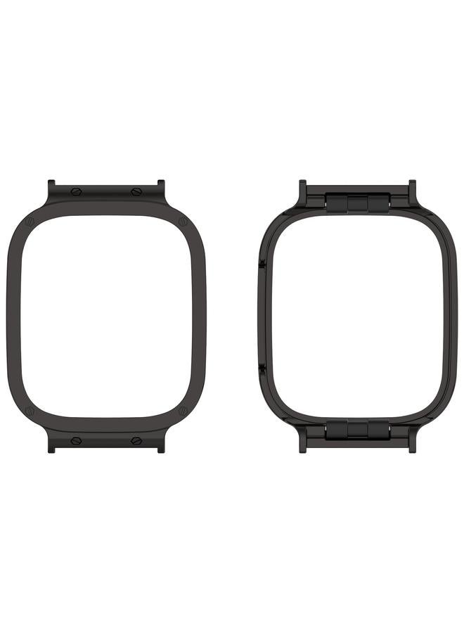 erorex For Xiaomi Redmi Watch 3 / Mi Watch Lite 3 Metal Frame Watch Protective Case(Black) - Image 1