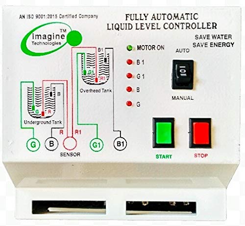 imagine technologies Fully Automatic Water Level Controller and Indicator with Corrosion and Rust Free 6 Carbon Sensor,1 Year Warranty. - Image 1