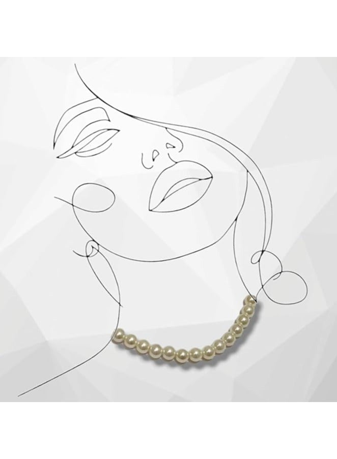 بونكا قلادة نسائية انيقة بتصميم عصري مع دلاية متنوعة من بونكا عقد لؤلؤ صناعي - Image 4