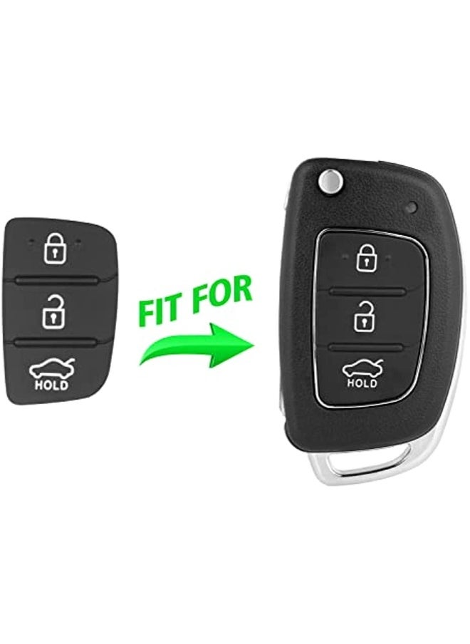 Generic - Car Key Keypad 3 Buttons Compatible With Hyundai I20 I30 Ix20 Ix35 Tucson Santa Fe Car Key Shell Pilot Car Key - Image 1