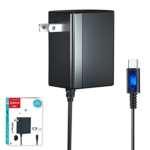 pdobq Charger for Nintendo Switch with 5FT Charging Cable, AC Power Supply Adapter for Nintendo Switch/LITE/OLED Work as Original Charger, Support Switch TV Dock Mode Output 15V2.6A USB C Chargers - Image 1