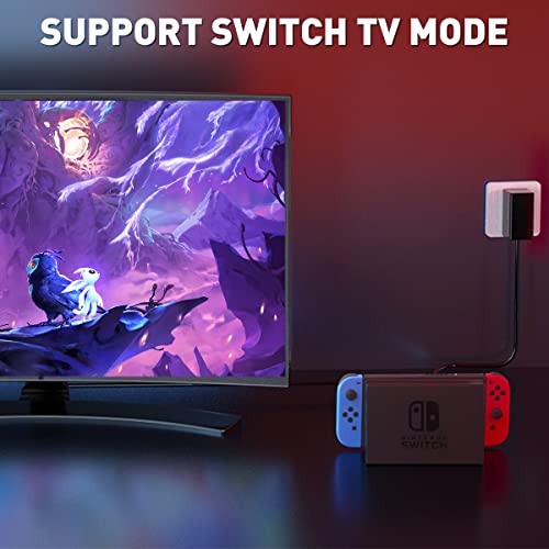 pdobq Charger for Nintendo Switch with 5FT Charging Cable, AC Power Supply Adapter for Nintendo Switch/LITE/OLED Work as Original Charger, Support Switch TV Dock Mode Output 15V2.6A USB C Chargers - Image 3