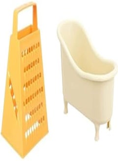 Lamsa Plast Touch blast 4-in-1 plastic scraper - multicolor + Touch blast bathroom tool holder - multicolored 