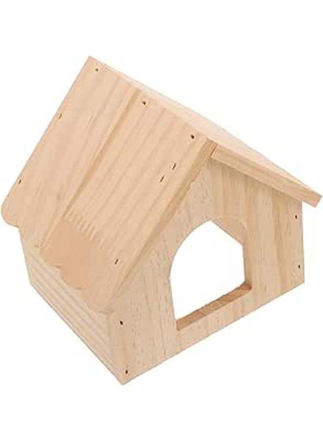 Wooden Hamster Hideout Cozy Sleeping House for Gerbils Guinea Pigs and Small Pets - Image 1