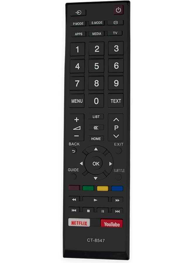 ELTRAZONE CT-8547 Remote Control for Toshiba LCD TVs – Compatible with 55U5965, 43U5865, 65U5965, 50U5865, 32L5865, 43U5069EA, 58U5069EA & More | Plug & Play | Fast Response | Slim & Durable – Black - Image 1