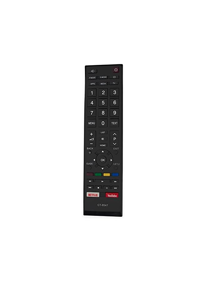 ELTRAZONE CT-8547 Remote Control for Toshiba LCD TVs – Compatible with 55U5965, 43U5865, 65U5965, 50U5865, 32L5865, 43U5069EA, 58U5069EA & More | Plug & Play | Fast Response | Slim & Durable – Black - Image 2