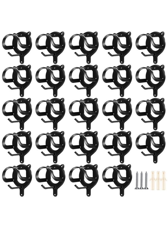 ليفيدي حامل لجام الخيل من LEIFIDE، 24 قطعة، خطافات لجام الخيل، حامل لجام الخيل، حامل معدني مع أنابيب ومسامير لمستلزمات الحظيرة، لون أسود - Image 1