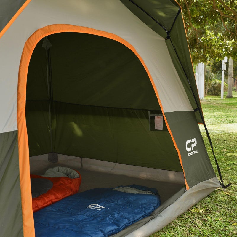 CAMPROS CP 4 Person Tent, Dome Tents for Camping with Rainfly, Waterproof Camping Tent Easy Set Up, Portable Family Tent with Large Mesh Window & Carry Bag for Outdoor Hiking - Image 4