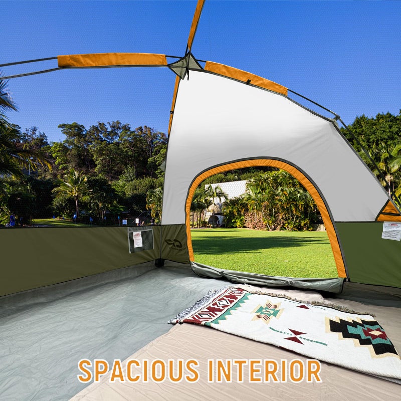 CAMPROS CP 4 Person Tent, Dome Tents for Camping with Rainfly, Waterproof Camping Tent Easy Set Up, Portable Family Tent with Large Mesh Window & Carry Bag for Outdoor Hiking - Image 5