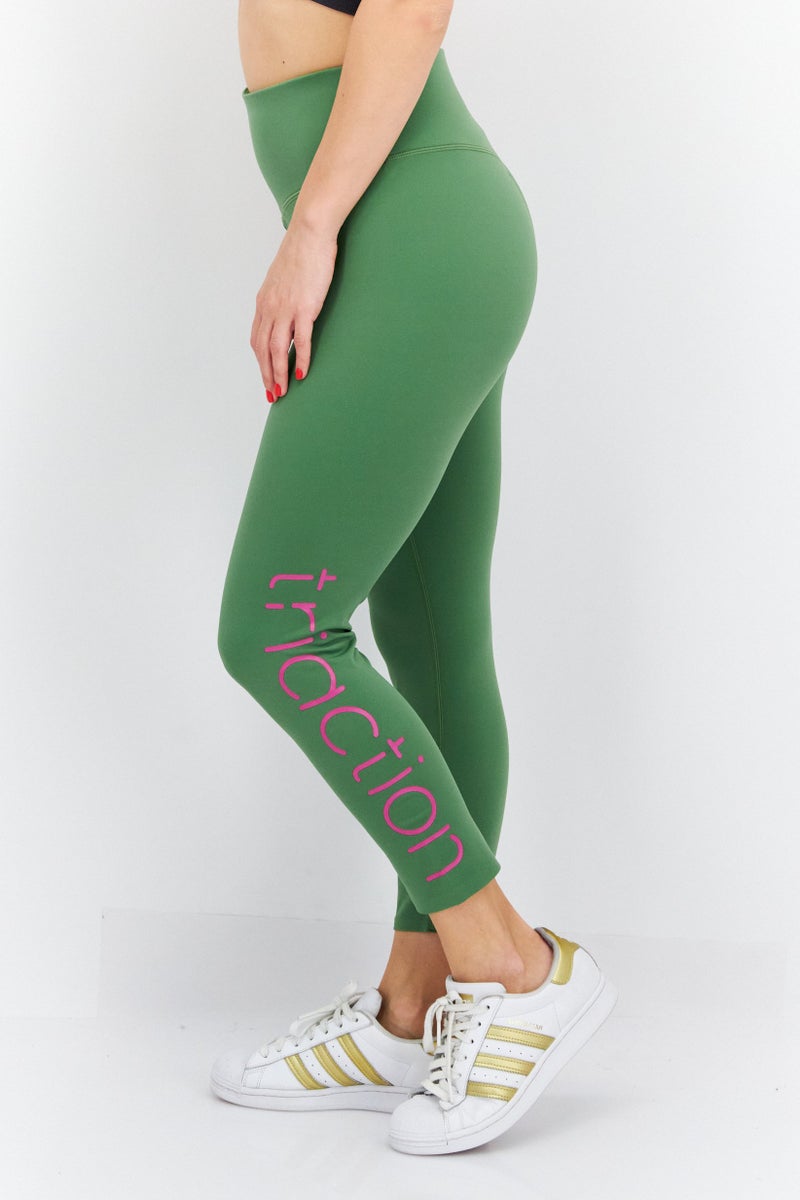 TRIUMPH Women 3/4th Plain Leggings, Green - Image 4