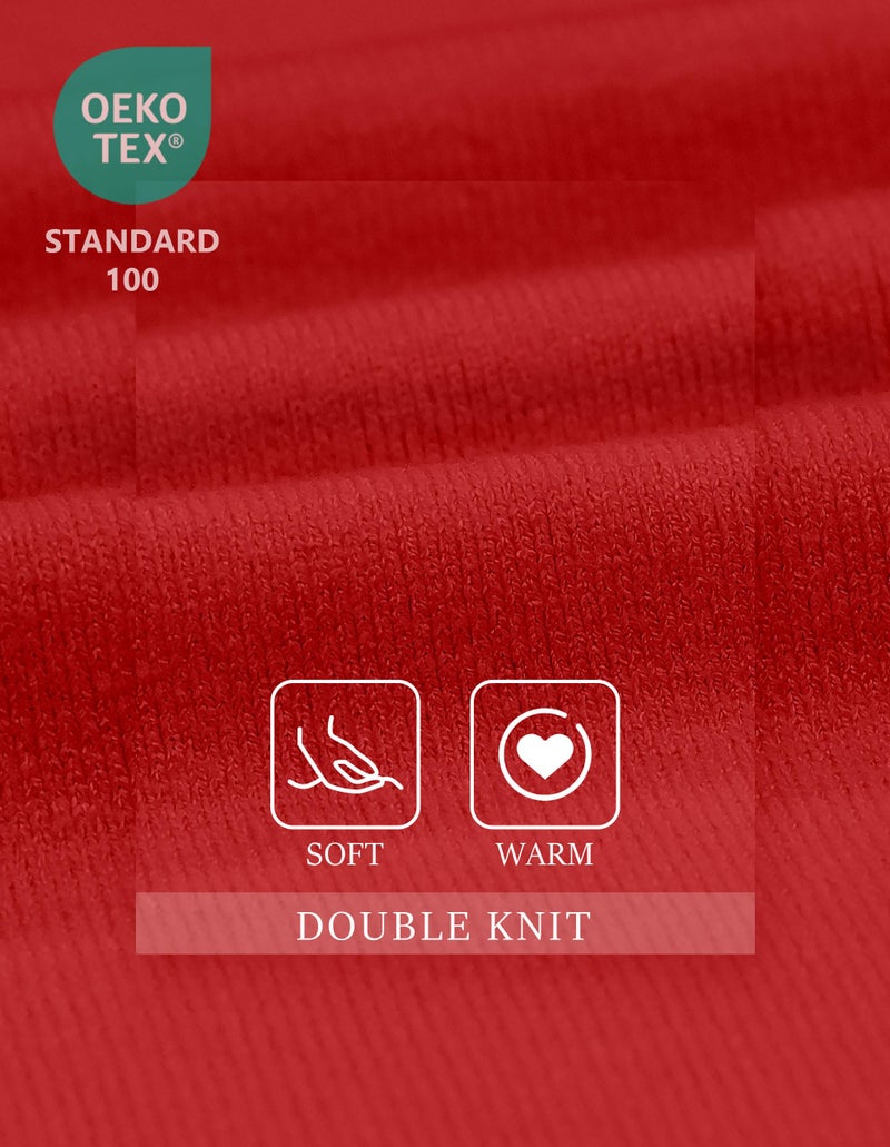 PULI Womens Red Large Cross Front Poncho Sweater Wrap Topper Knitted Elegant Shawls Cape for Fall Winter - Image 3