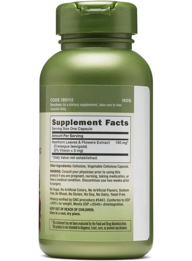 GNC Herbal Plusreg Hawthorn Extract 150Mg 100 Capsules - Image 2
