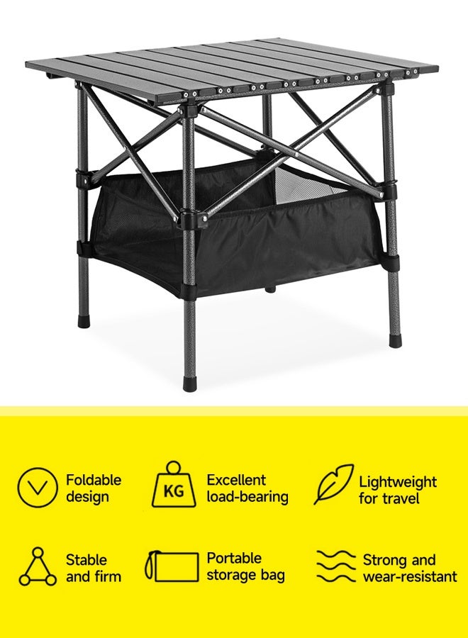 Tersely Camping Table Folding Portable Table 53x51x50cm,Picnic Table,Backpacking Table with Storage Waterproof Pocket,for Outdoor BBQ,Cookout,Picnic,Beach - Image 4