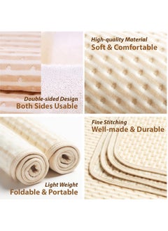 Gonice Waterproof Bed Pad, 4-Layer Incontinence Pad with 100% Cotton Surface, 50x70cm Washable Mattress Protector for Babies, Toddlers, and Adults, BrownStripes  - Image 5