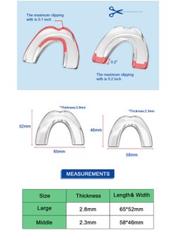 Glory Smile Mouth Guard for Nighttime Teeth Grinding Protection Moldable Comfortable Professional Teeth Tool for Teeth Clenching Bruxism and Whitening Tray and Sport Athletic Including 8 Guards in 2 Sizes  - Image 5