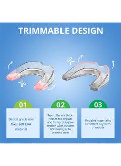 Glory Smile Mouth Guard for Nighttime Teeth Grinding Protection Moldable Comfortable Professional Teeth Tool for Teeth Clenching Bruxism and Whitening Tray and Sport Athletic Including 8 Guards in 2 Sizes  - Image 3