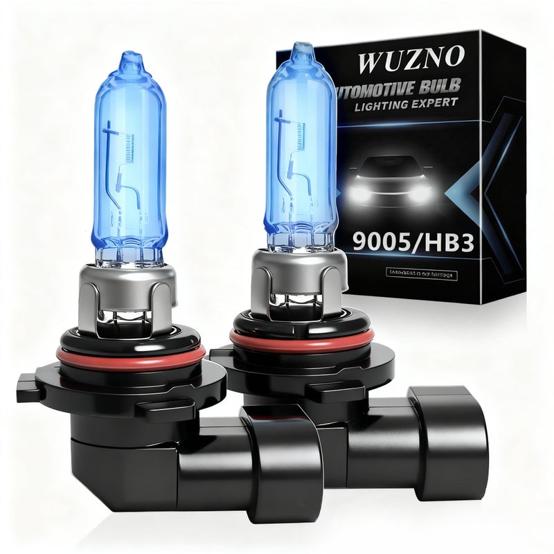 Wuzno 2 Pack 9005 Halogen Headlight Bulb 12V 60W HB3 White 5000k Auto Car Low High Beam Light Bulbs Headlamp Super Brightâ€¦ - Image 1