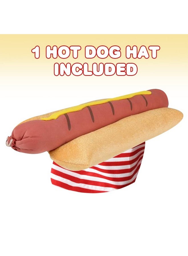 ArtCreativity Funny Hot Dog Hat, 1 Pc, Fun Fast Food Hotdog Hat, Soft Plush Costume Accessory Hat, Pizza Party Supplies Decorations, One Size Fits Most, Crazy Silly Hat For Halloween - Image 2