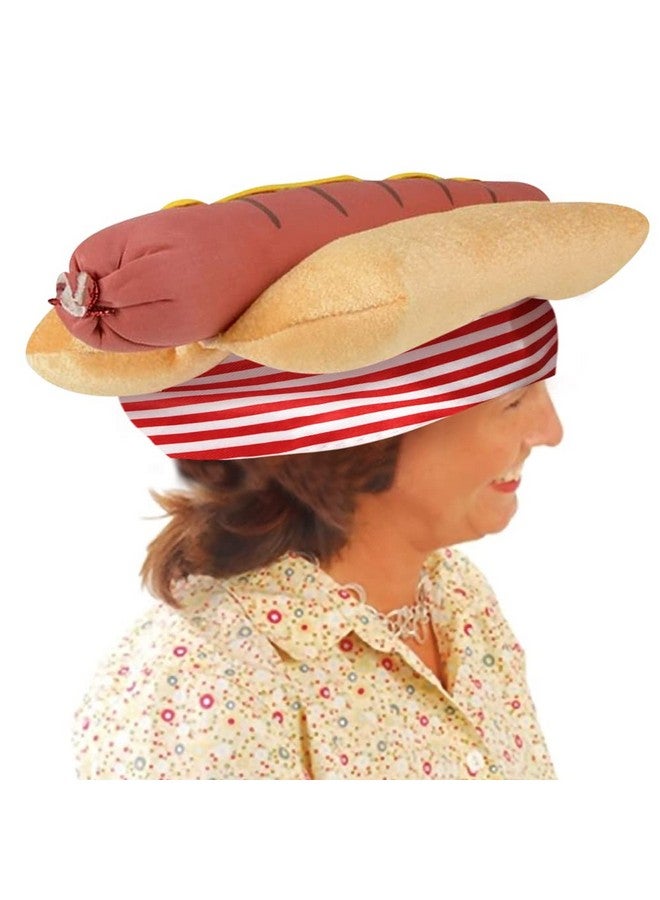 ArtCreativity Funny Hot Dog Hat, 1 Pc, Fun Fast Food Hotdog Hat, Soft Plush Costume Accessory Hat, Pizza Party Supplies Decorations, One Size Fits Most, Crazy Silly Hat For Halloween - Image 4