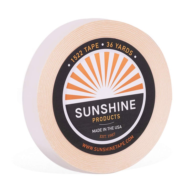 Sunshine Tape شريط لاصق لنظام الشعر للاستخدام اليومي - 1522 شريط شعر 3M - مضاد للحساسية، لطيف على البشرة - ثبات لمدة 1-7 أيام - 1" × 36 ياردة - Image 1