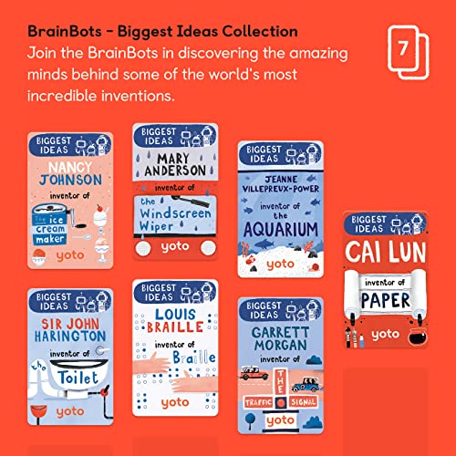 YOTO BrainBots: Biggest Ideas – 7 Audio Cards for Use with Player & Mini All-in-1 Audio Device, Educational & Screen-Free Listening with Fun Stories for Learning & Interactive Quizzes, Ages 6+ - Image 2
