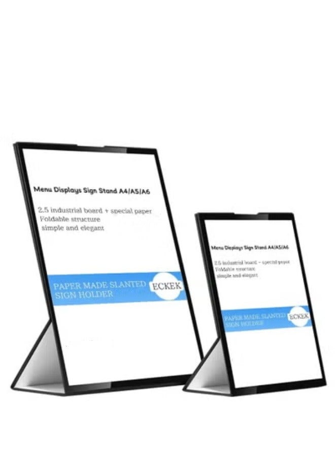 Eckek حامل لافتات مائل مصنوع من الورق إيكك، حامل عرض قائمة A4/A5/A6 - Image 1
