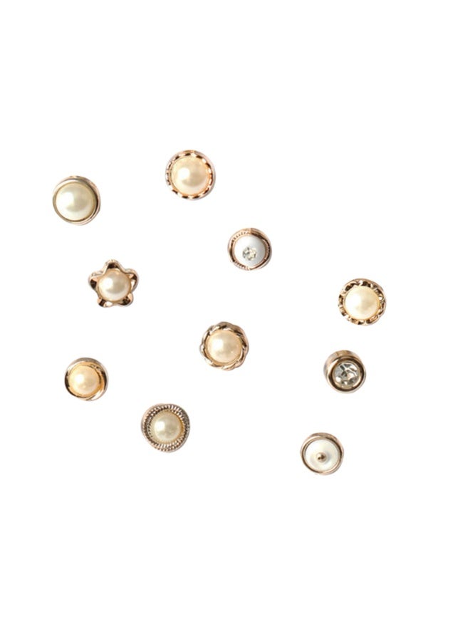 100Pcs Round Pearl Resin Buttons with Shank for Clothes Shirts Suits Coats Sweaters Wedding Dress Clothing Decorations  - Image 4
