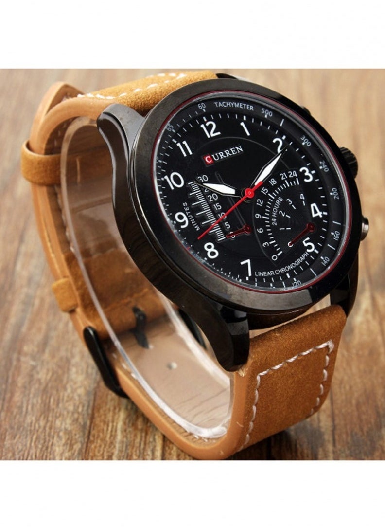 CURREN CURREN 8152 Original Brand Leather Straps Wrist Watch For Men  - Image 2