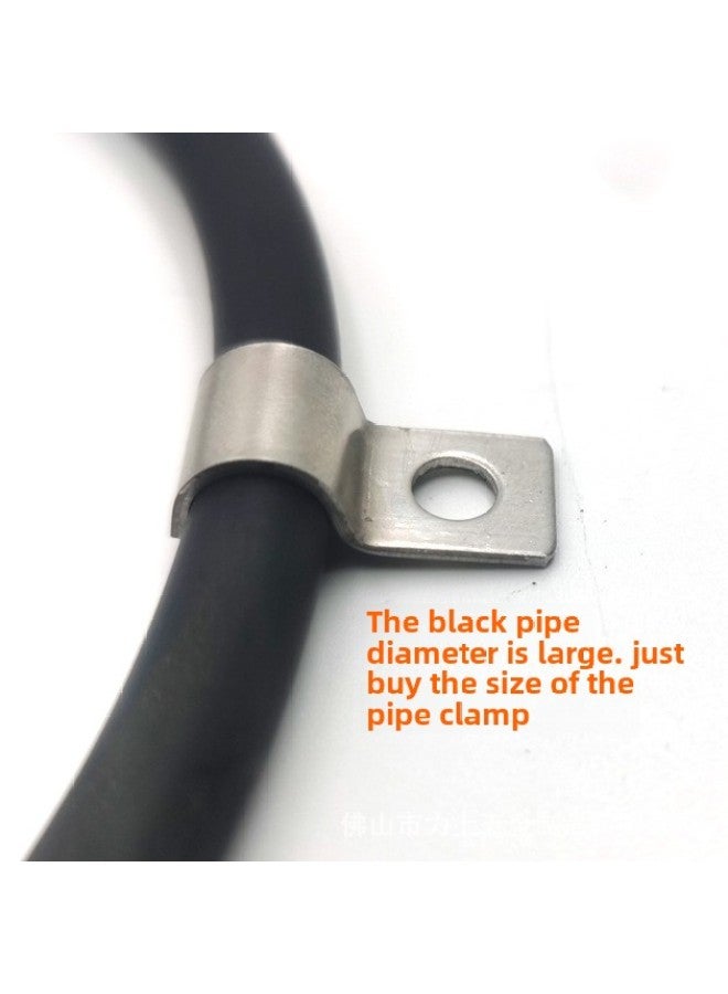 304 Stainless Steel Single-sided Pipe Clamp Wire Clip Cable Clamp Single-sided Horse Card Crimping Buckle Fixing Piece Wire Matching-Specifications And Models:1.0 Thickness 10 Width Pressing 5mm  - Image 5