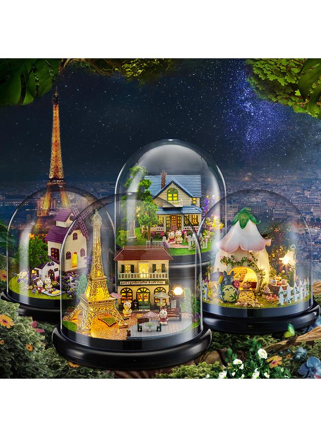 Wise House Diy Hut Handmade Three-dimensional Small House Rotating Music Model Toy Creative Female Birthday Gift - Image 3
