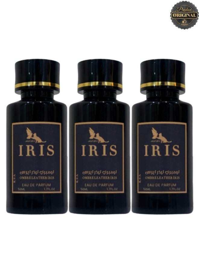 IRIS 3 Pieces Ombre Leather Iris Perfume 50ML  - Image 1