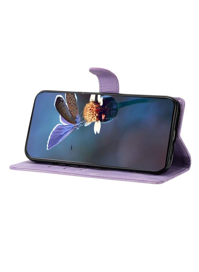 Green Tiger Case For Huawei P30 lite Cherry Blossom Butterfly Skin Feel Embossed PU Phone Case - Image 5