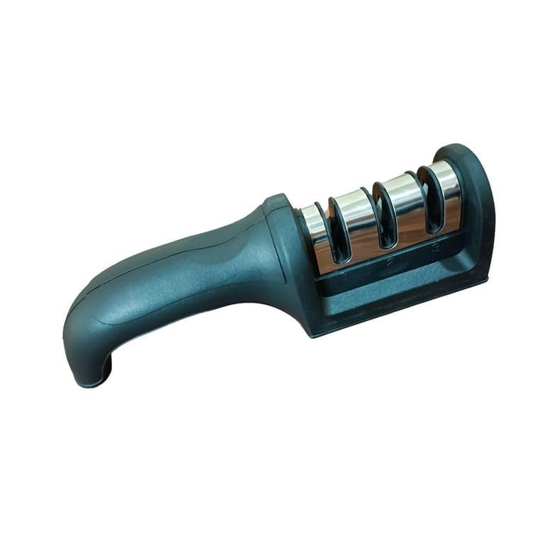 ATEVON Kitchen Knife Sharpener | 3 Stage Knife Sharpening Tool for Kitchen | Professional Knife Tool | Sharpener for Ceramic Knives and Steel Knives | Sturdy Design | Manual Sharpening Tool - Image 1