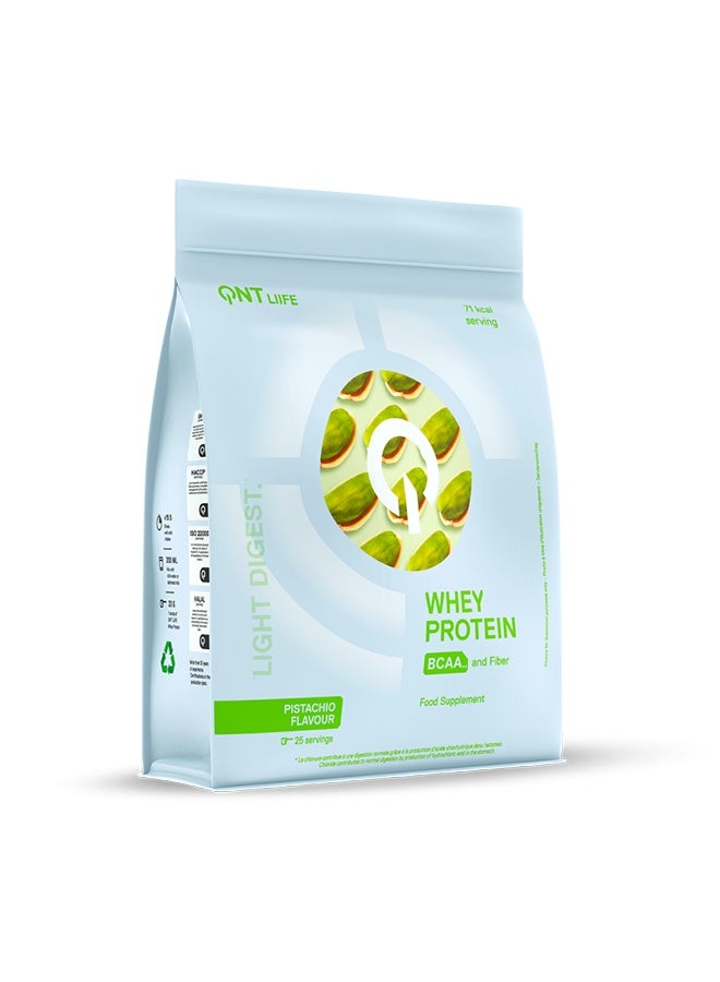 QNT Light Digest Whey Protein | 500g | Pistachio Flavour, 78% Protein, Low Sugar, High Fiber - Image 3