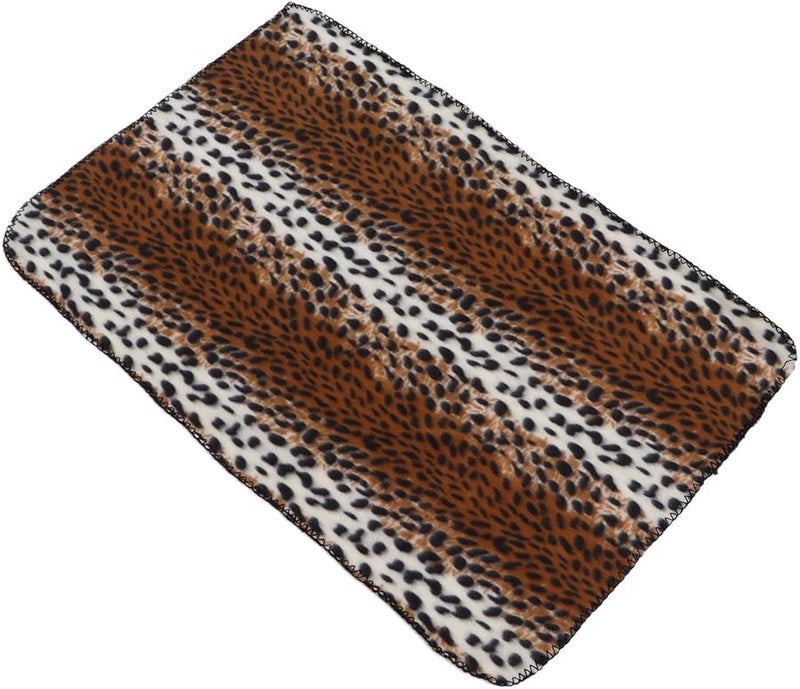 بطانية حيوان أليف مخططة بنقش الفهد، دافئة وناعمة، مصنوعة من الفرو القطيفة القابل للغسل في الغسالة، سرير للكلاب والقطط - Image 1