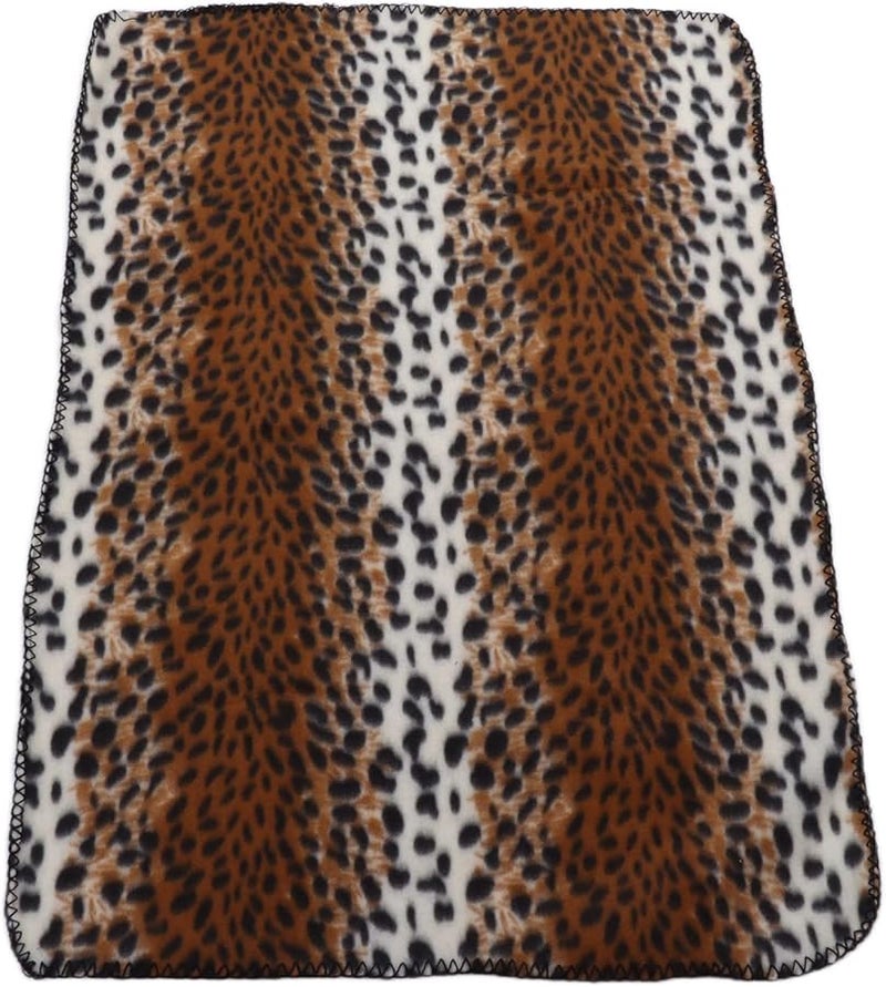 بطانية حيوان أليف مخططة بنقش الفهد، دافئة وناعمة، مصنوعة من الفرو القطيفة القابل للغسل في الغسالة، سرير للكلاب والقطط - Image 3