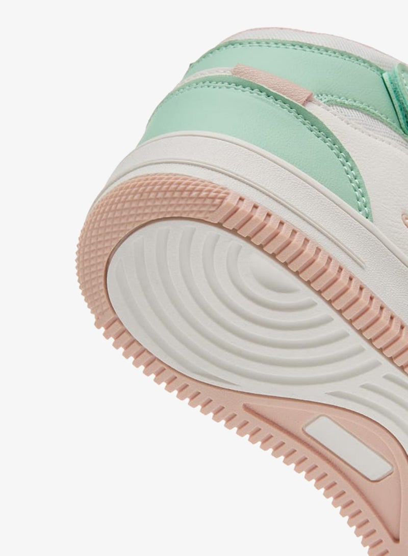 Kappa Girls' Panelled High Top Sneakers with Hook and Loop Closure - Image 5